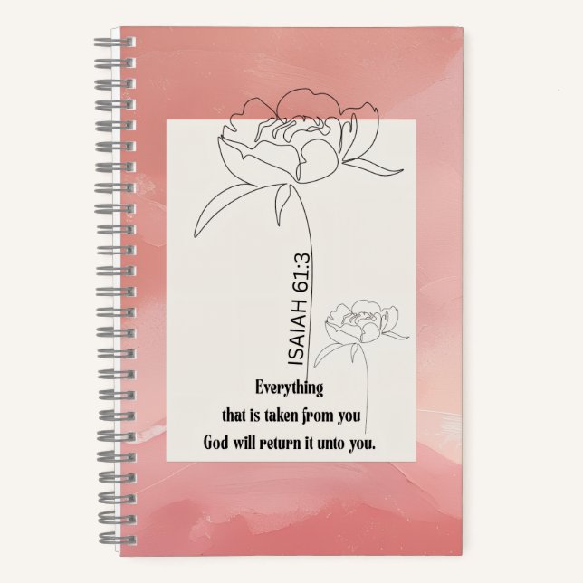 Carnet Isaiah 61:3 Spiral Notebook  (Recto)