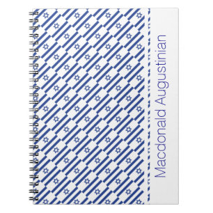 Carnet ISRAEL Drapeau personnalisé Ajouter votre nom Jour