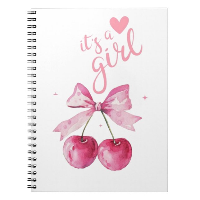 Carnet It’s a Girl Cherry (Devant)