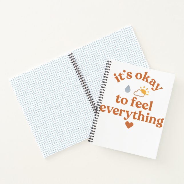 Carnet It’s Okay To Feel Everything shirt Mental Health  (Intérieur)