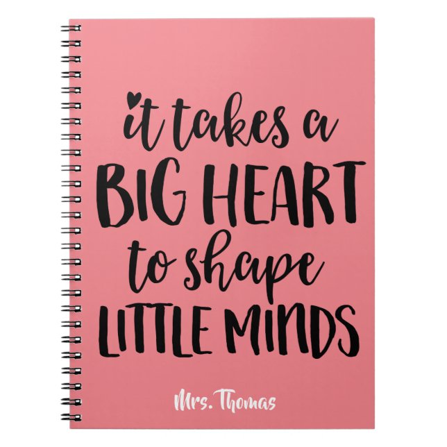 Carnet It takes a big heart - Teacher Gift (Devant)
