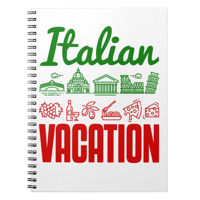Carnet Italian Vacation Italy Trip Travel Souvenir (Devant)
