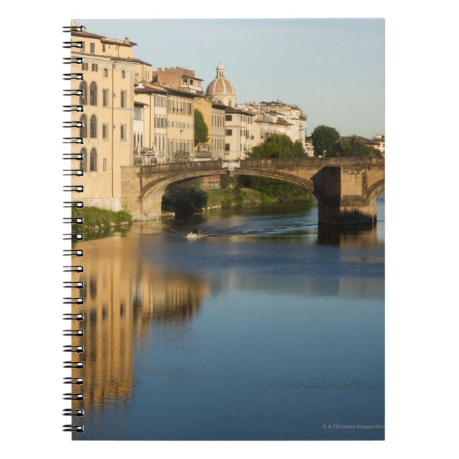 Carnet Italie, Florence, Pont sur le fleuve Arno (Devant)