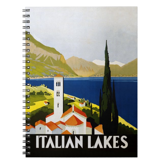 Carnet Italie Lacs Vintage voyage Italie (Devant)