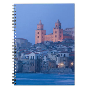 Carnet Italie, Sicile, Cefalu, Vue avec Duomo depuis