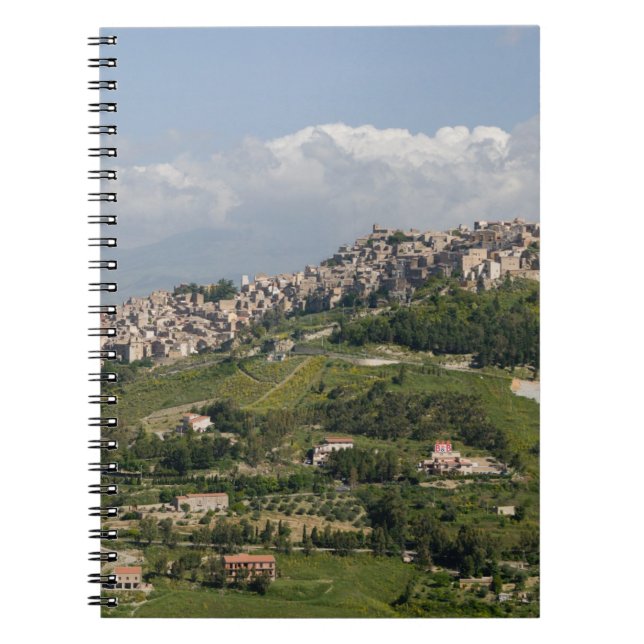 Carnet Italie, Sicile, Enna, Calascibetta, Vue matinale (Devant)