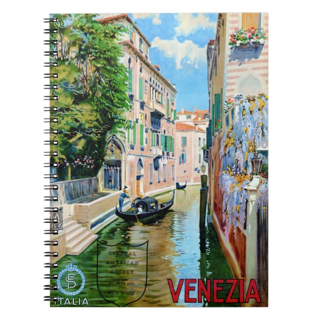 Carnet Italie Venise Poster Vintage voyage restauré (Devant)