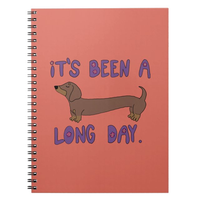 CARNET IT'S BEEN A LONG DAY DACHSHUND NOTEBOOK  (Devant)