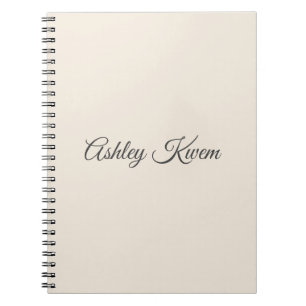 Carnet Ivoire neutre monogramme simple