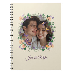 Carnet Ivy romantique et papillons