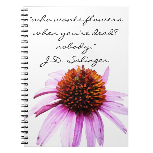 Carnet J.D. Citation des "fleurs" de Salinger (Devant)
