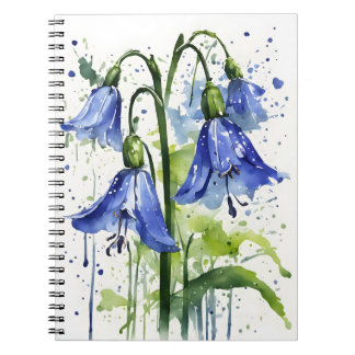 Carnet Jacinthe des bois - Fleurs aquarelle