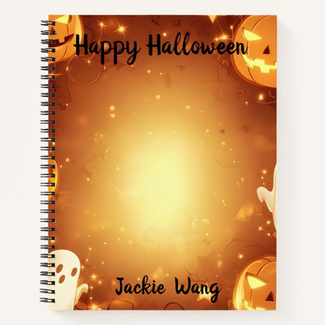 Carnet Jack-o'-lantern et fantômes (Devant)