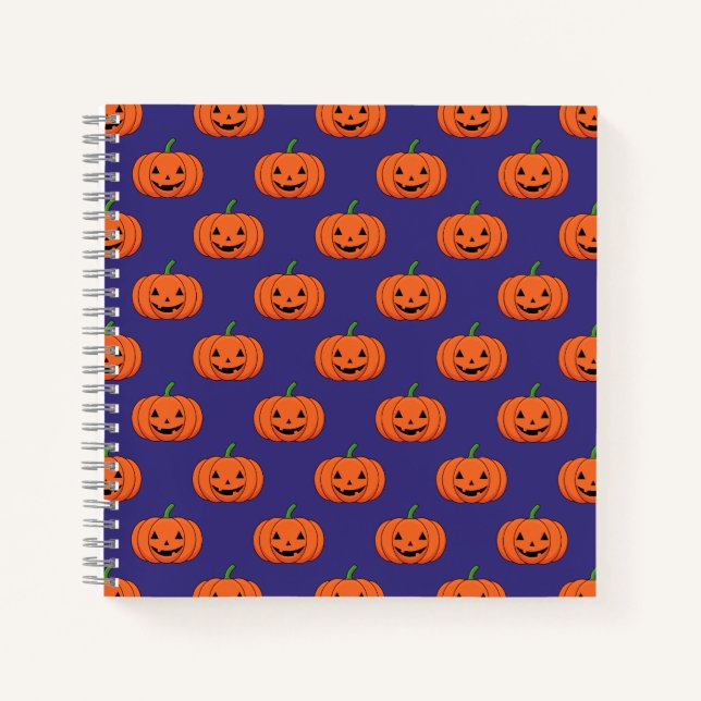Carnet Jack-O'Lantern Citrouille Motif d'Halloween (Devant)