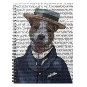 Carnet Jack Russell dans le chapeau en paille 2