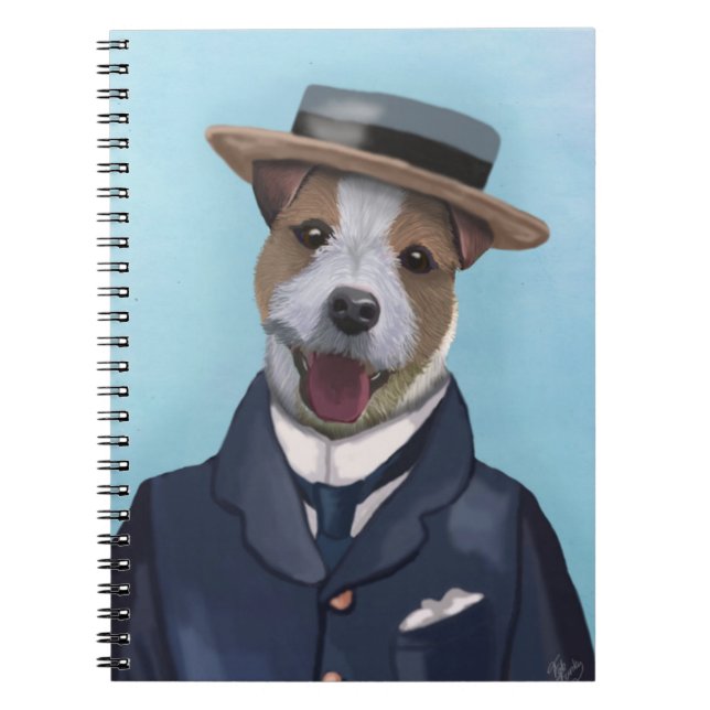 Carnet Jack Russell dans un bateau (Devant)