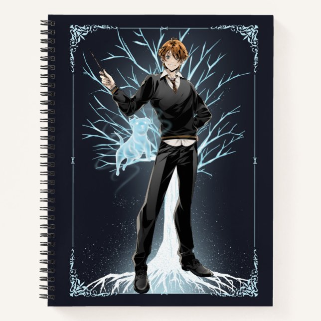 Carnet Jack Russell Terrier Patronus d'Anime Ron Weasley (Devant)