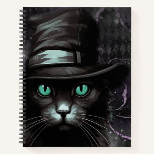 Carnet Jacquard Casquette de chat noir Encre d'alcool