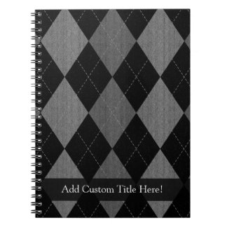 Carnet Jacquard gris noir et charbon de bois