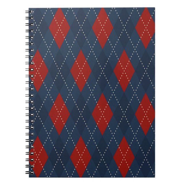 Carnet Jacquard Royal Bleu Motif de Noël (Devant)