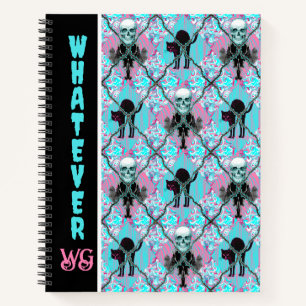 Carnet Jacquard Whimsigothique Rose & Turquoise Barbed