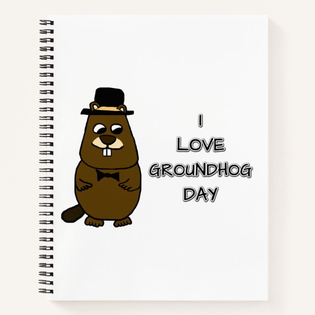 Carnet J'adore Groundhog Day (Devant)