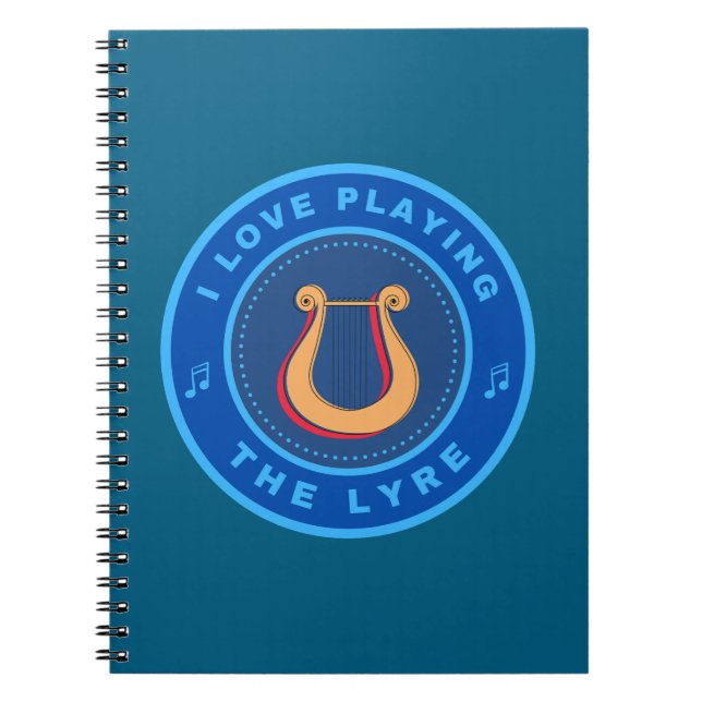 Carnet J'adore jouer au Lyre (Devant)