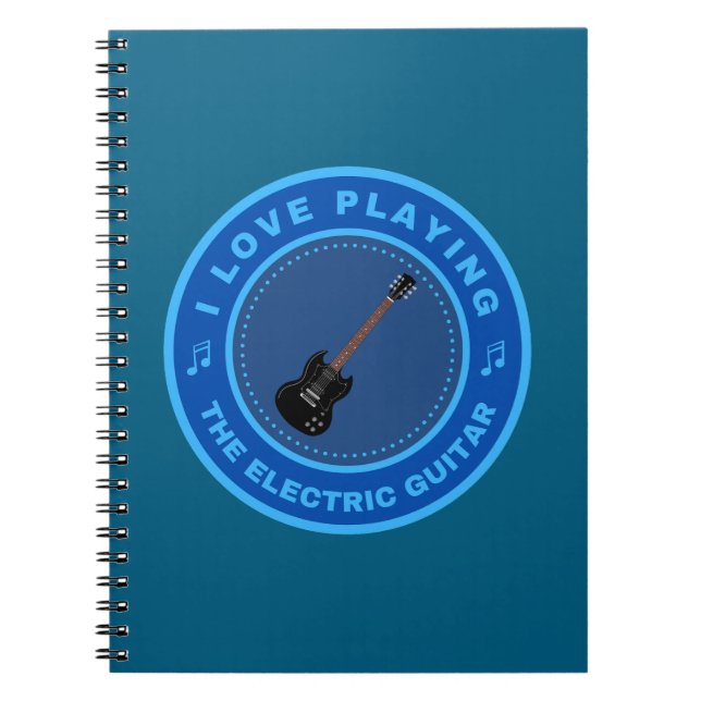 Carnet J'adore jouer de la guitare électrique (Devant)