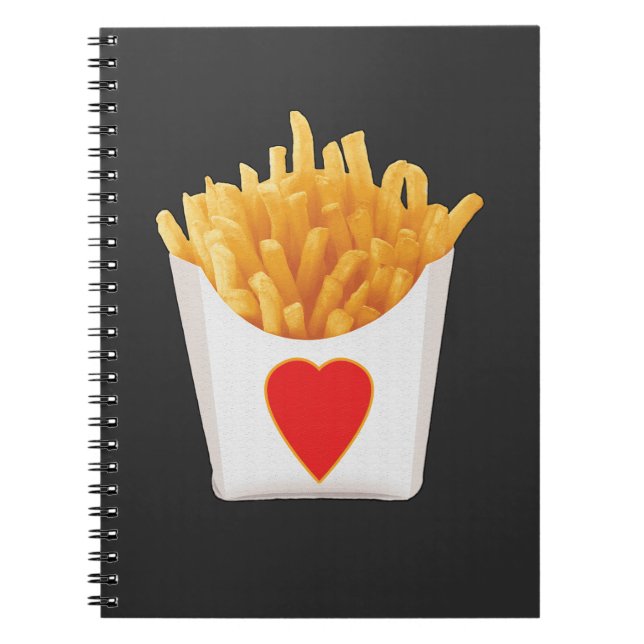 Carnet J'adore les frites françaises (Devant)