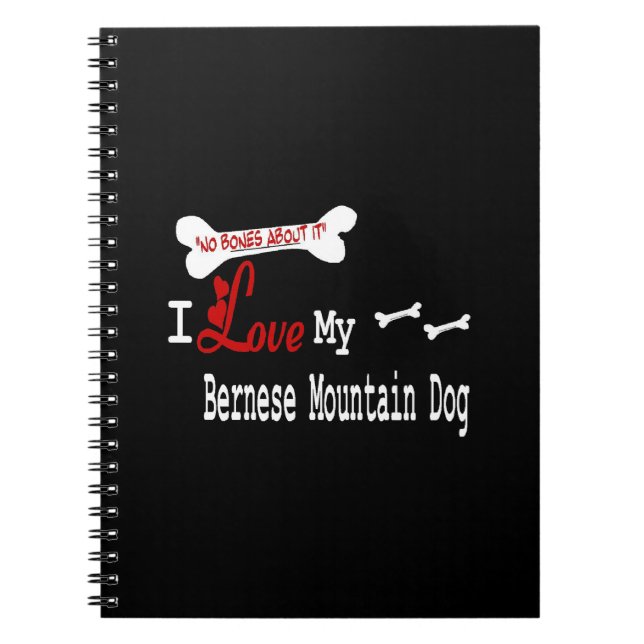 Carnet J'adore mon chien de montagne bernois (Devant)