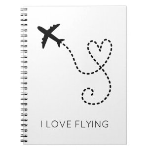 Carnet J'adore Voler Coeur Avions Pilote Vol amusant