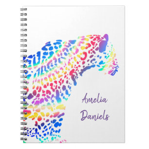 Carnet Jaguar arc-en-ciel coloré