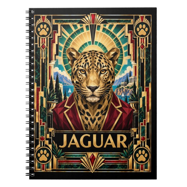 Carnet Jaguar, Art Déco faune (Devant)