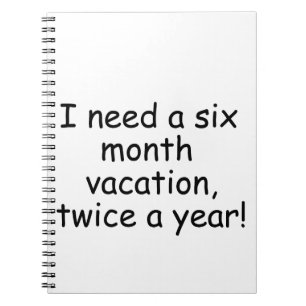 Carnet J'ai besoin de vacances