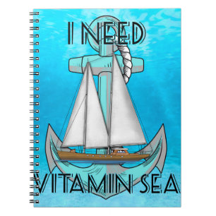 Carnet J'ai besoin d'un bateau de la mer de vitamine