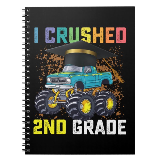 Carnet J'ai broyé 2e année Monster Truck Graduation (Devant)