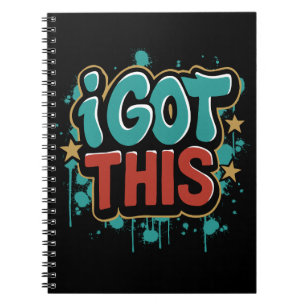 Carnet J'AI ÇA Typographie Motivationnelle de Style Graff