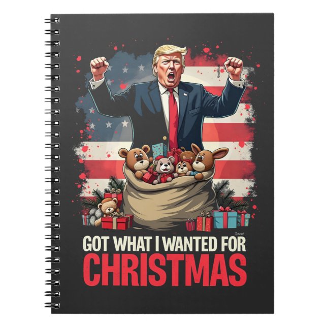 Carnet J'Ai Ce Que Je Voulais Pour Noël Trump Père Noël (Devant)