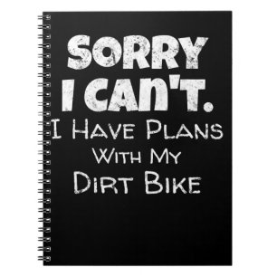 Carnet J'Ai Des Plans Avec Mon Dirt Vélo Cadeau
