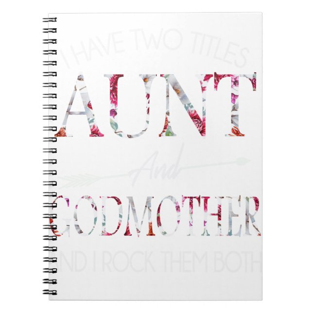 Carnet J'ai deux titres Tante et Godmère (Devant)