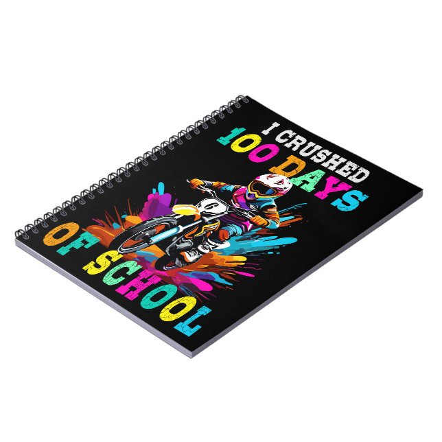 Carnet J'ai écrasé 100 jours d'école Motocross (Côté gauche)