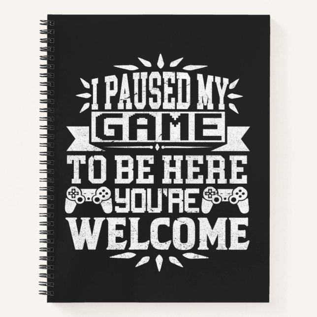 Carnet J'ai Mis En Pause Mon Jeu Pour Être Ici De Rien (Devant)