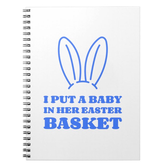 Carnet J'ai mis un bébé dans son panier de Pâques (Devant)