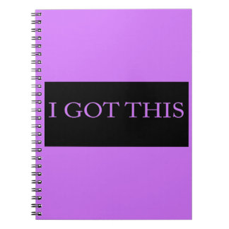 Carnet J'AI OBTENU CETTE typographie de motivation drôle