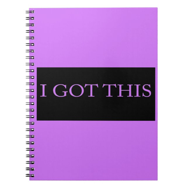 Carnet J'AI OBTENU CETTE typographie de motivation drôle (Devant)
