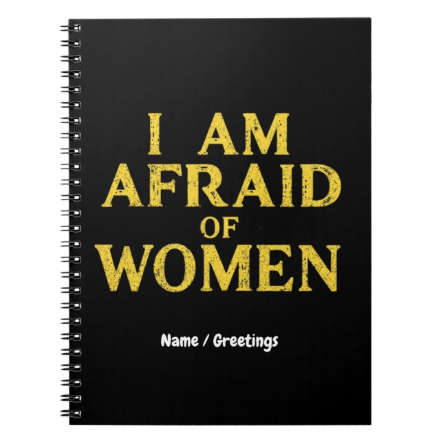 Carnet J'Ai Peur Des Femmes Drôle Mème Hilariant (Devant)