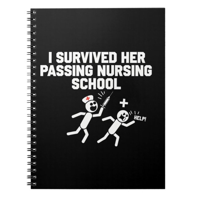Carnet J'ai survécu à son passage à l'école d'infirmières (Devant)