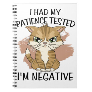 Carnet J'ai testé ma patience, je suis négative