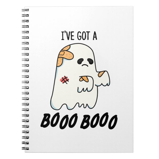 Carnet J'ai un bobo Drôle de jeu de mots d'Halloween avec (Devant)