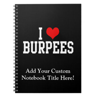 Carnet J'aime Burpees, forme physique